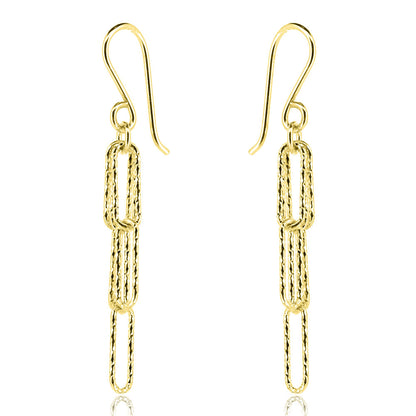 Sparkle Fringe Drop Earrings - Yellow Gold Vermeil Drop Earrings