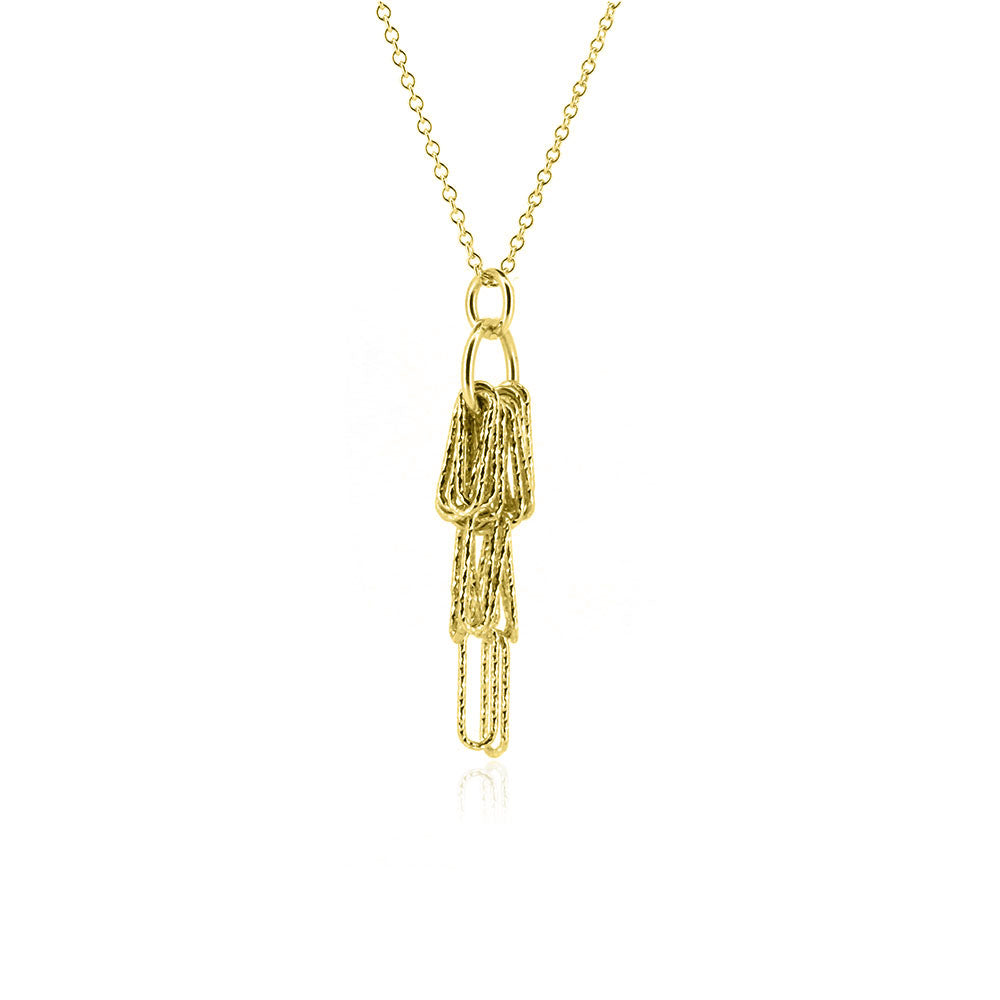 Sparkle Fringe Necklace - Yellow Gold Vermeil Necklace