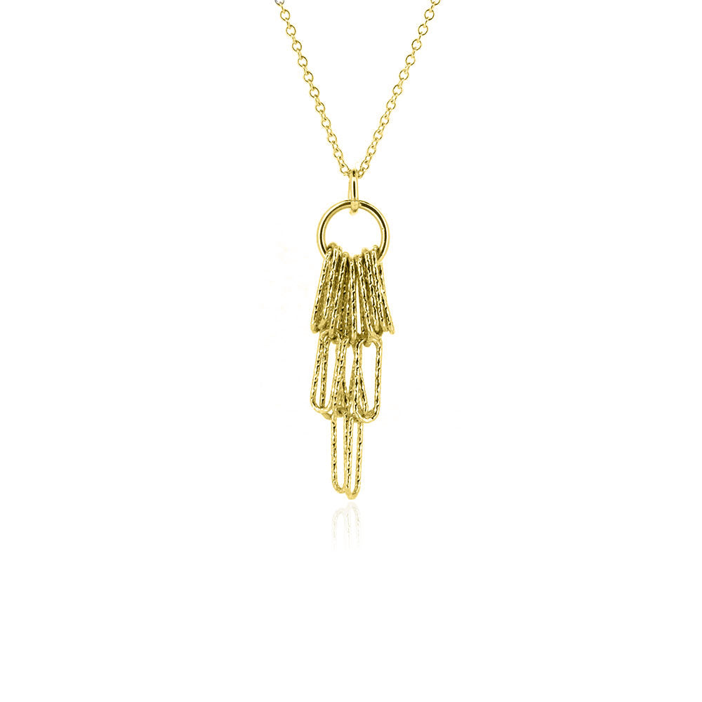 Sparkle Fringe Necklace - Yellow Gold Vermeil Necklace