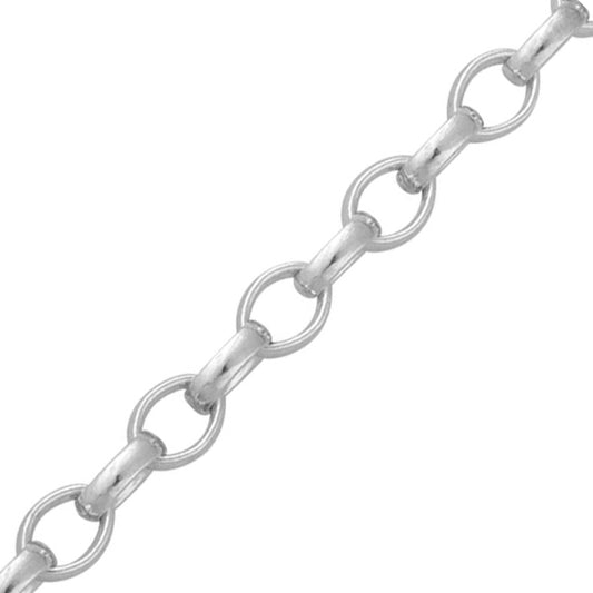 Oval Belcher Chain - Sterling Silver - 30 Inch (75cm) Length, 2.56mm width Chains