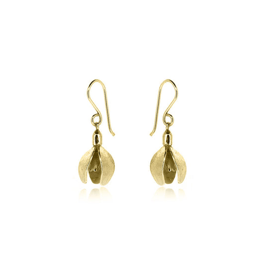 Snowdrop Drop Earrings - 9ct Yellow Gold Drop Earrings