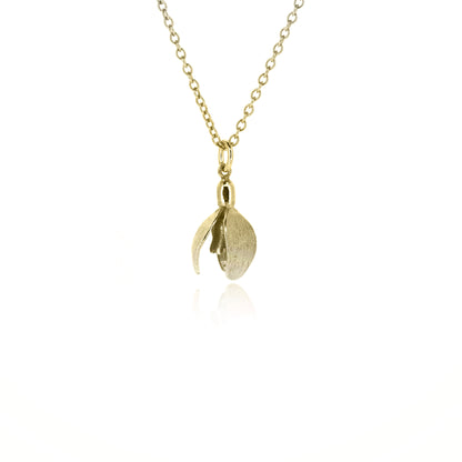 Snowdrop Pendant - 9ct Yellow Gold Necklace