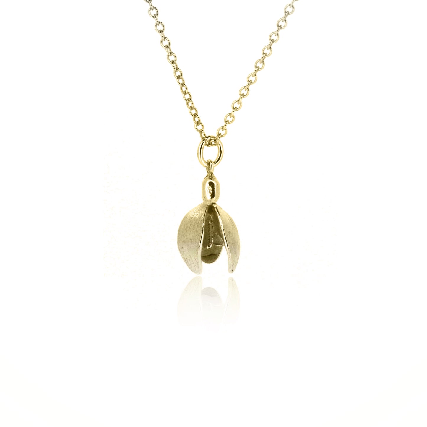Snowdrop Pendant - 9ct Yellow Gold Necklace