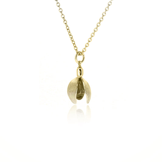 Snowdrop Pendant - 9ct Yellow Gold Necklace