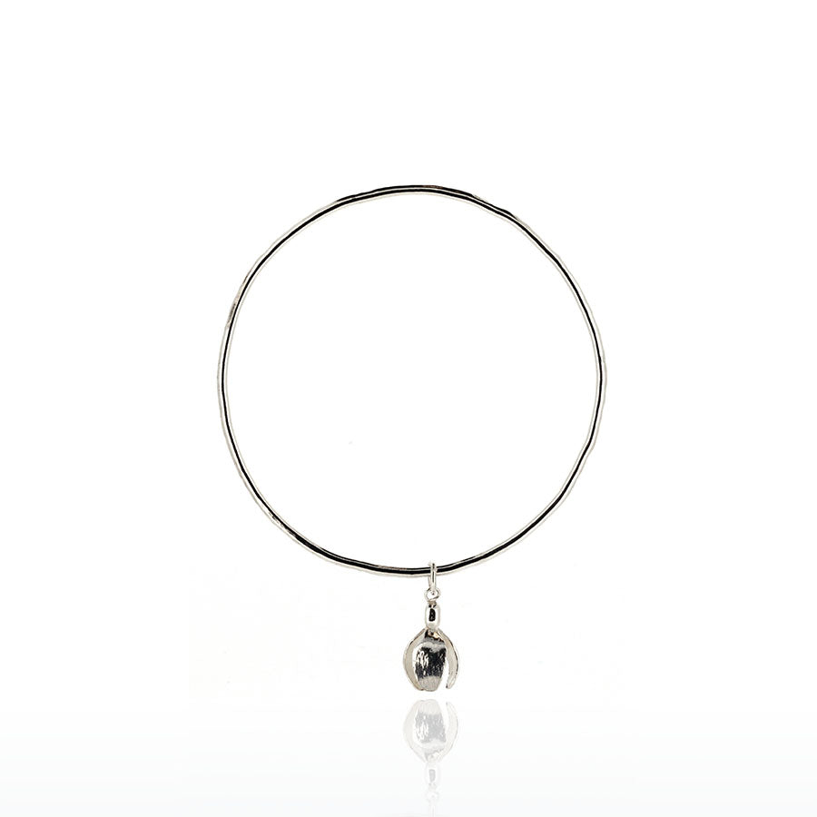 Snowdrop Charm Bangle - Sterling Silver Bangles