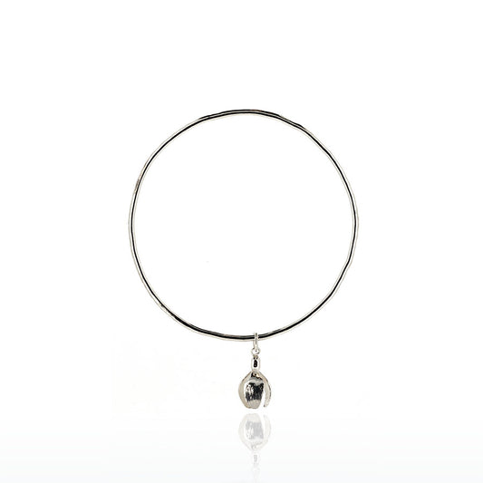 Snowdrop Charm Bangle - Sterling Silver Bangles