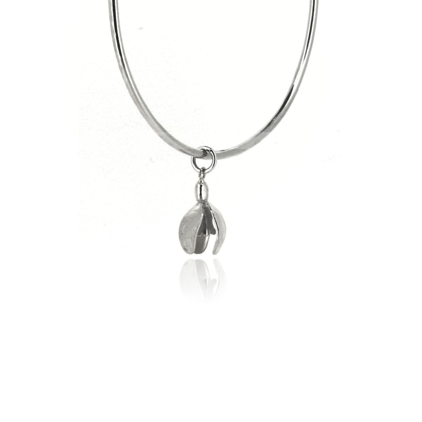Snowdrop Charm Bangle - Sterling Silver Bangles