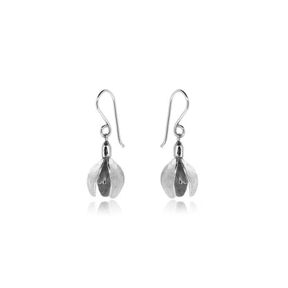 Snowdrop Drop Earrings - Sterling Silver Drop Earrings