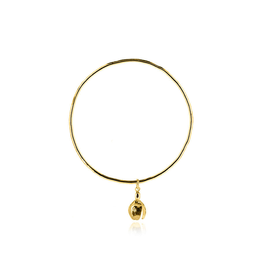 Snowdrop Charm Bangle - Yellow Gold Vermeil Bangles