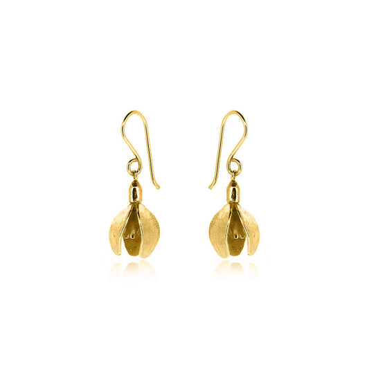 Snowdrop Drop Earrings - Yellow Gold Vermeil Drop Earrings