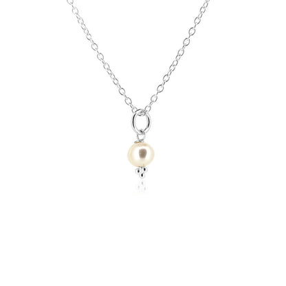 Alyssia White Freshwater Pearl Necklace - Sterling Silver