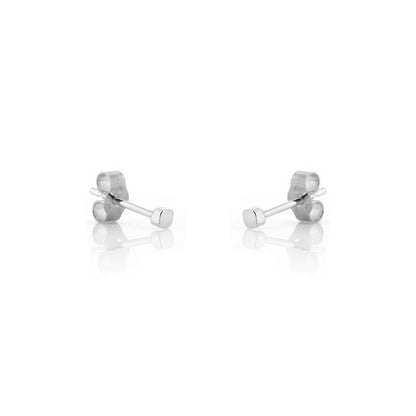 Micro Square 2mm Stud Earrings - Sterling Silver Stud Earrings
