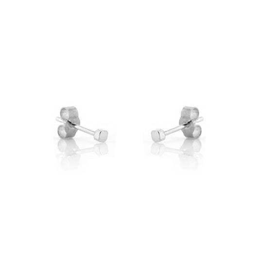 Micro Square 2mm Stud Earrings - Sterling Silver Stud Earrings