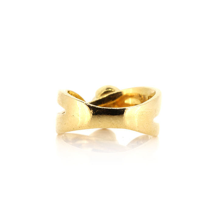 22ct Yellow Gold 0.91ct GIA Diamond Ring with White & Cognac Diamonds - Pre-Owned