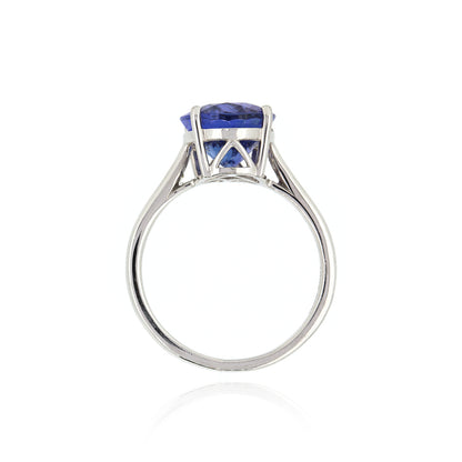 Platinum 5.15ct Tanzanite Solitaire Ring - Pre-Owned