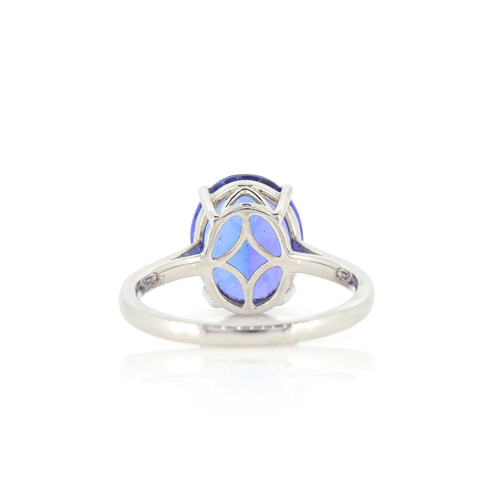 Platinum 5.15ct Tanzanite Solitaire Ring - Pre-Owned