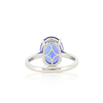 Platinum 5.15ct Tanzanite Solitaire Ring - Pre-Owned
