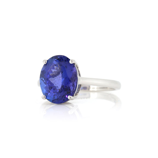 Platinum 5.15ct Tanzanite Solitaire Ring - Pre-Owned