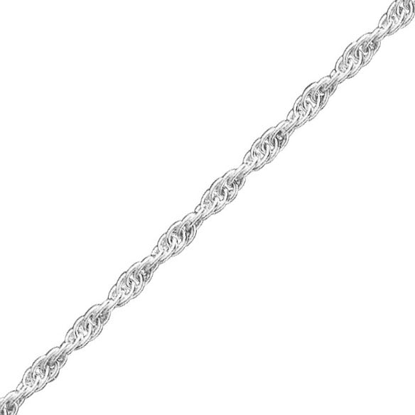 Prince of Wales Rope Chain - Sterling Silver - 18 Inch (45cm) Length, 1.78mm width