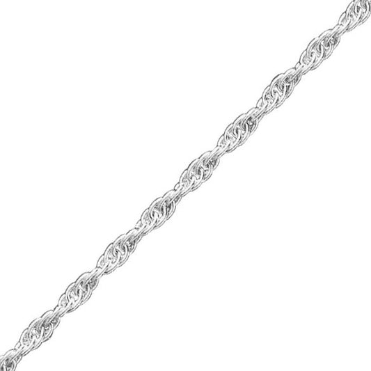 Prince of Wales Rope Chain - Sterling Silver - 16 Inch (40cm) Length, 1.78mm width