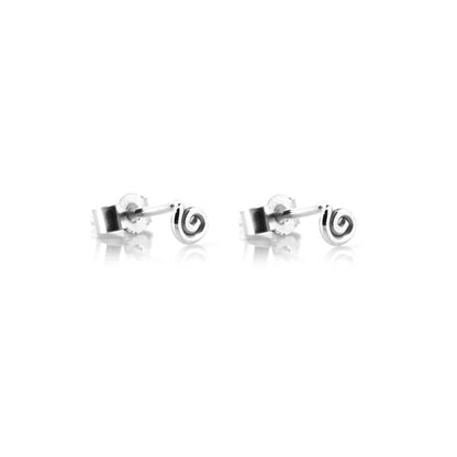 Spiral Tiny Stud Earrings - Sterling Silver Stud Earrings