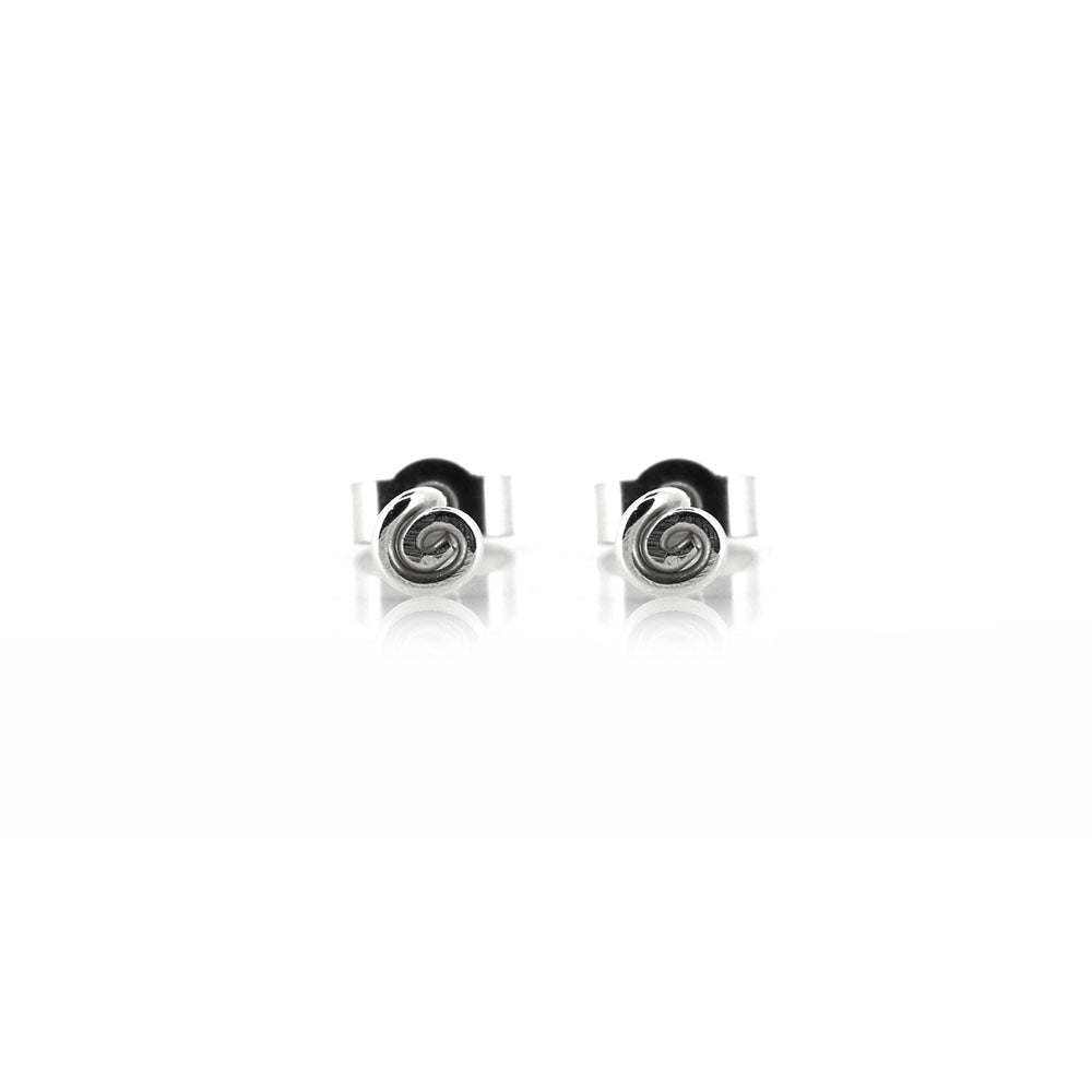 Spiral Tiny Stud Earrings - Sterling Silver