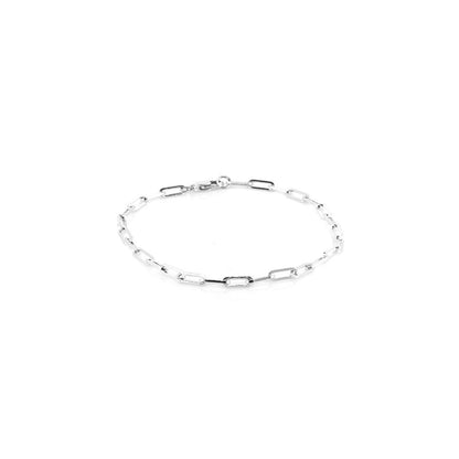 Square Trace Paperclip Bracelet - Sterling Silver Bracelets