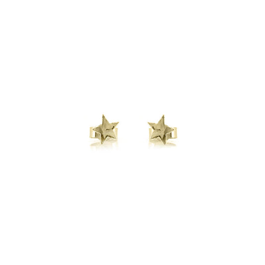 Star Tiny Stud Earrings - 9ct Yellow Gold Stud Earrings