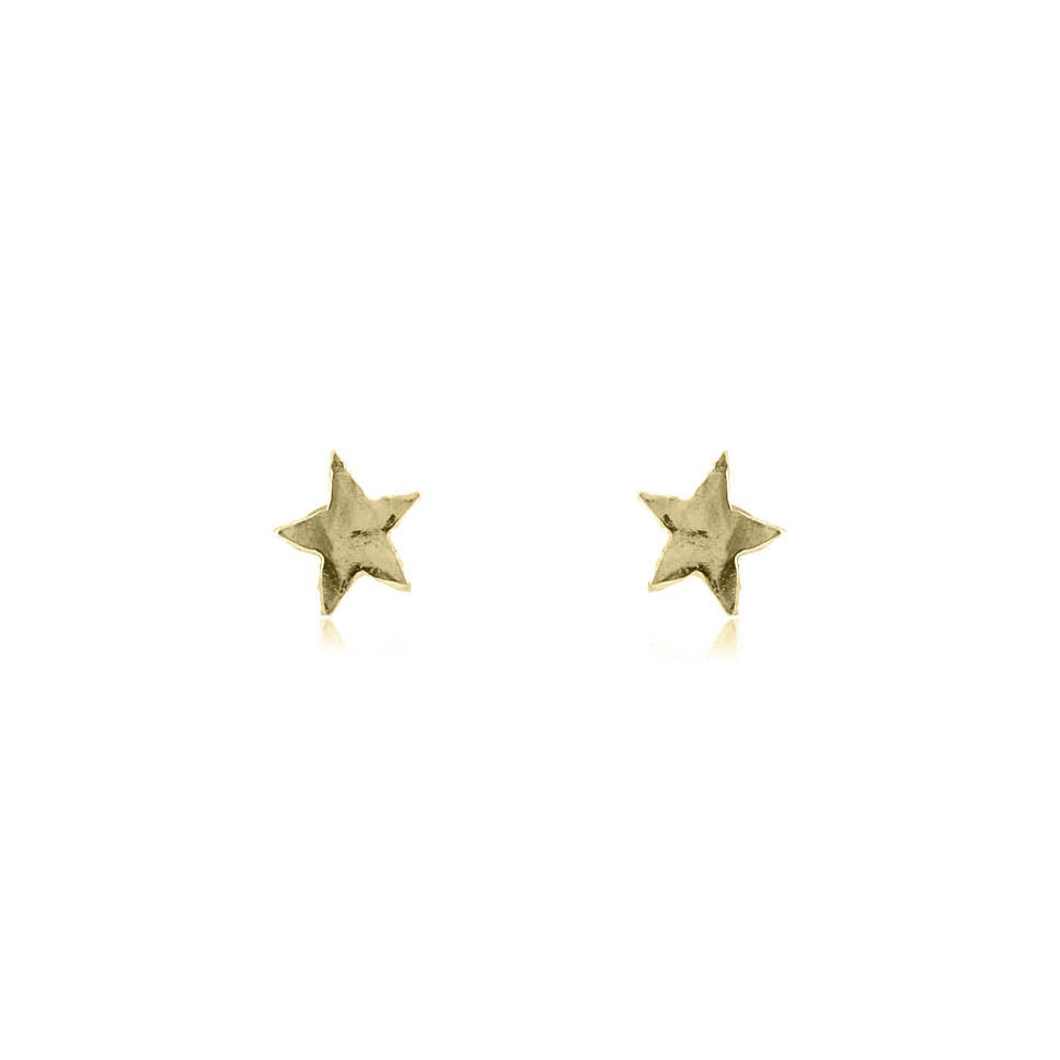 Star Tiny Stud Earrings - 9ct Yellow Gold Stud Earrings