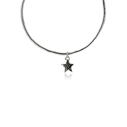 Star Charm Bangle - Sterling Silver Bangles