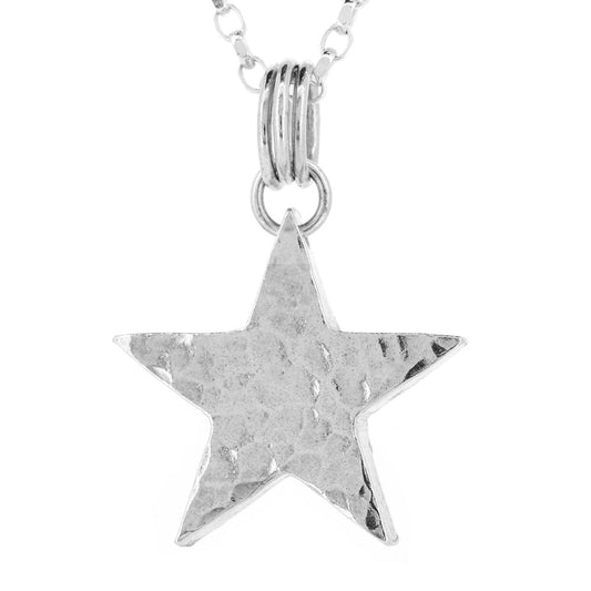 Star Large Necklace - Sterling Silver Necklace