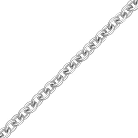 Trace Chain - Sterling Silver - 20 Inch (50cm) Length, 1.23mm width, adjuster at 18 Inch (45cm)