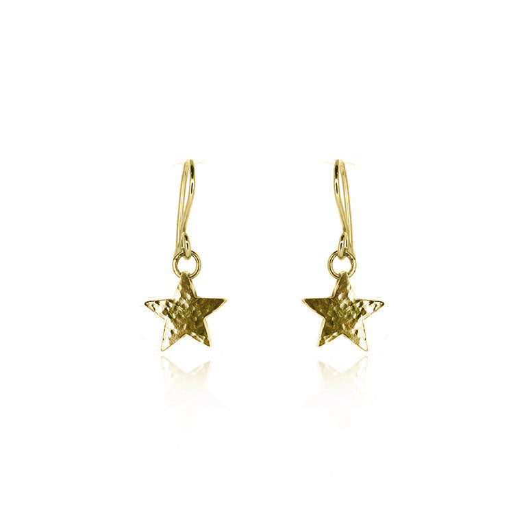 Star Small Drop Earrings - Yellow Gold Vermeil Drop Earrings