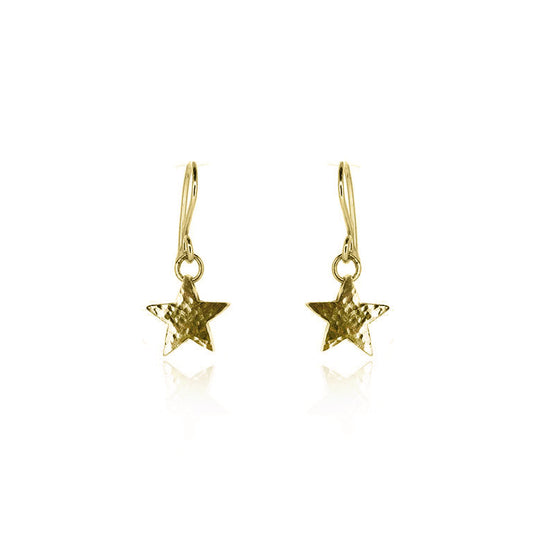 Star Small Drop Earrings - Yellow Gold Vermeil Drop Earrings