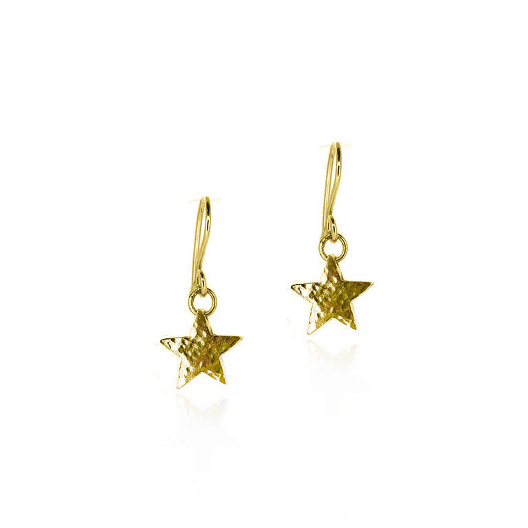 Star Small Drop Earrings - Yellow Gold Vermeil Drop Earrings