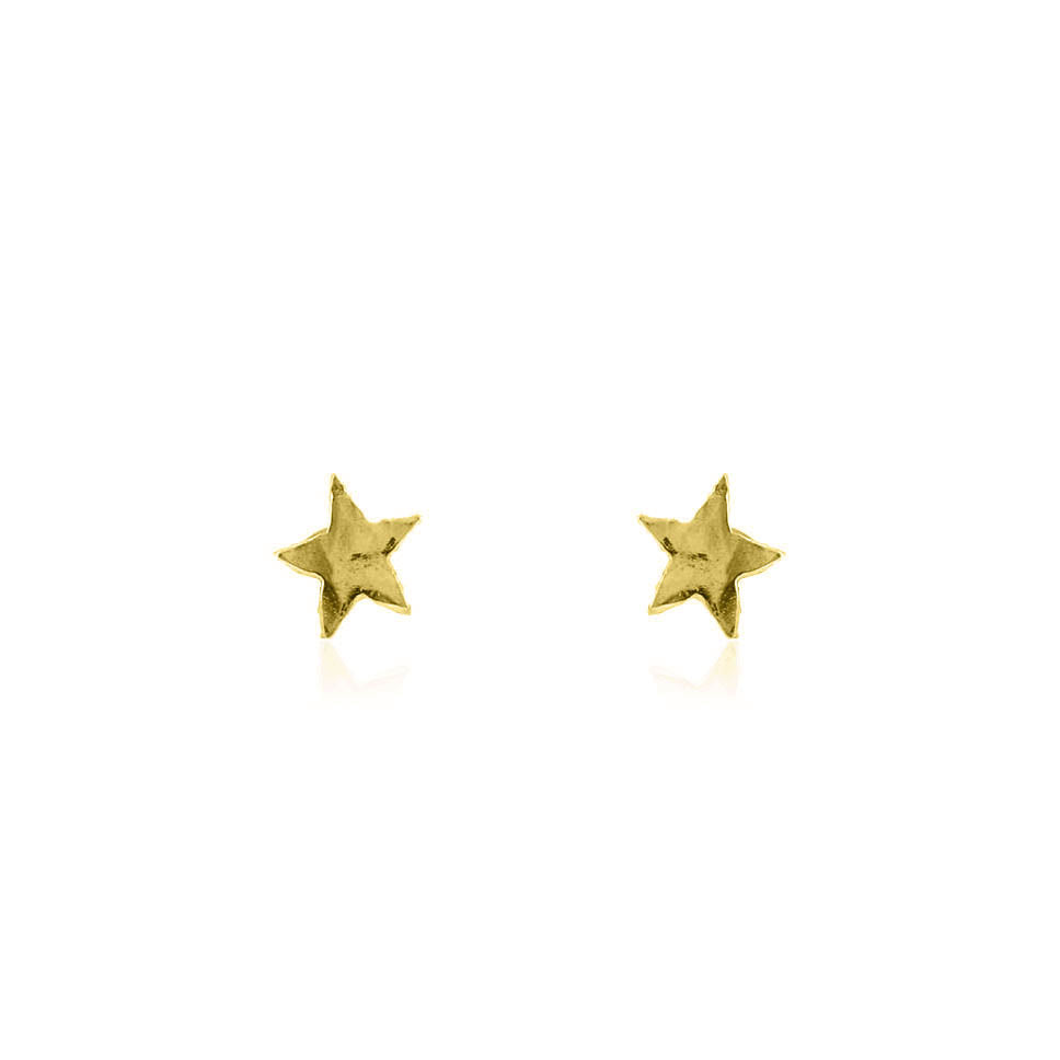 Star Tiny Stud Earrings - Yellow Gold Vermeil Stud Earrings