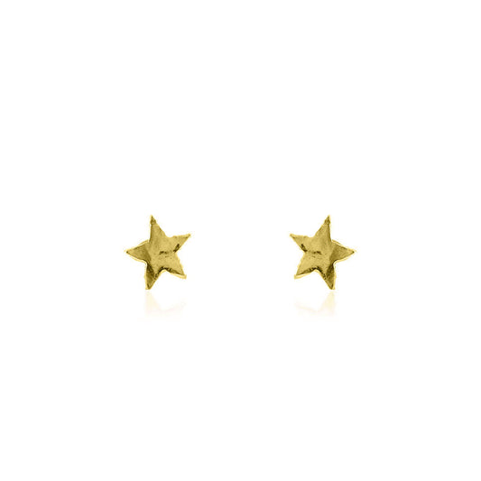 Star Tiny Stud Earrings - Yellow Gold Vermeil Stud Earrings