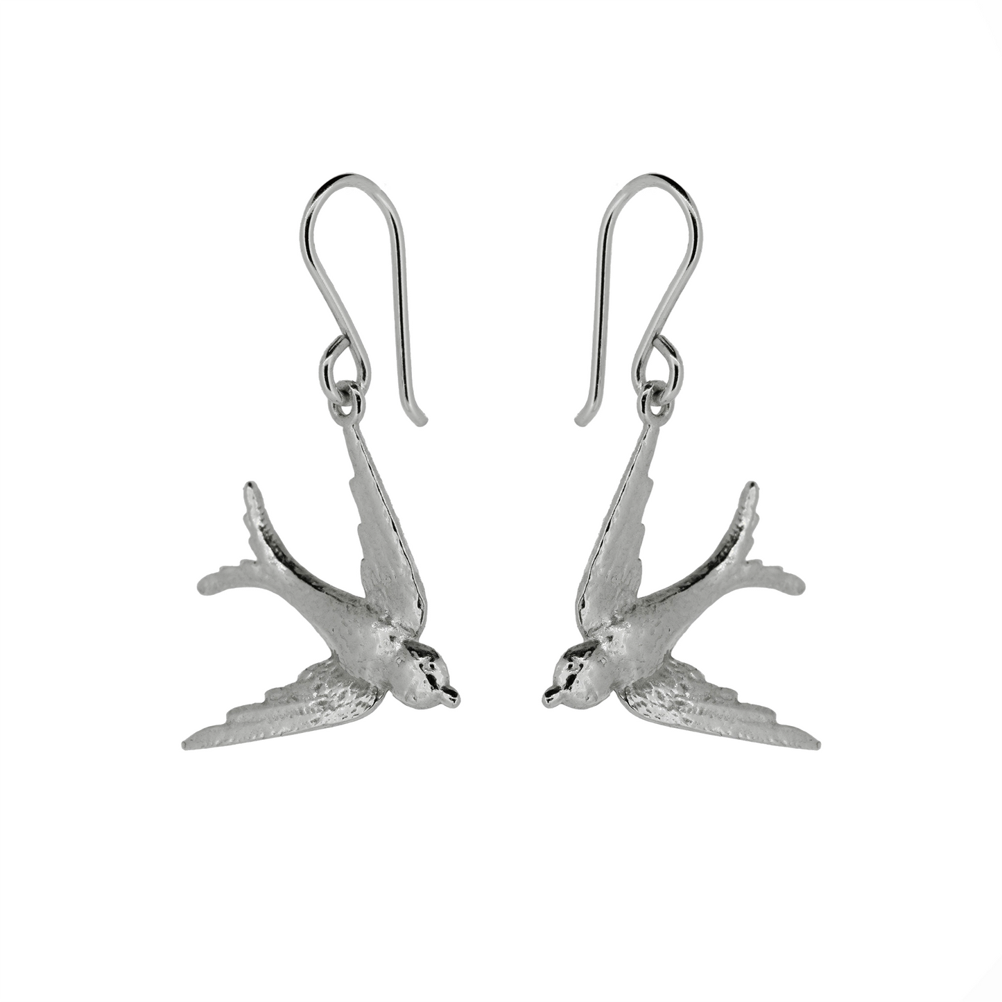 Swallow Large Drop Earrings - Sterling Silver