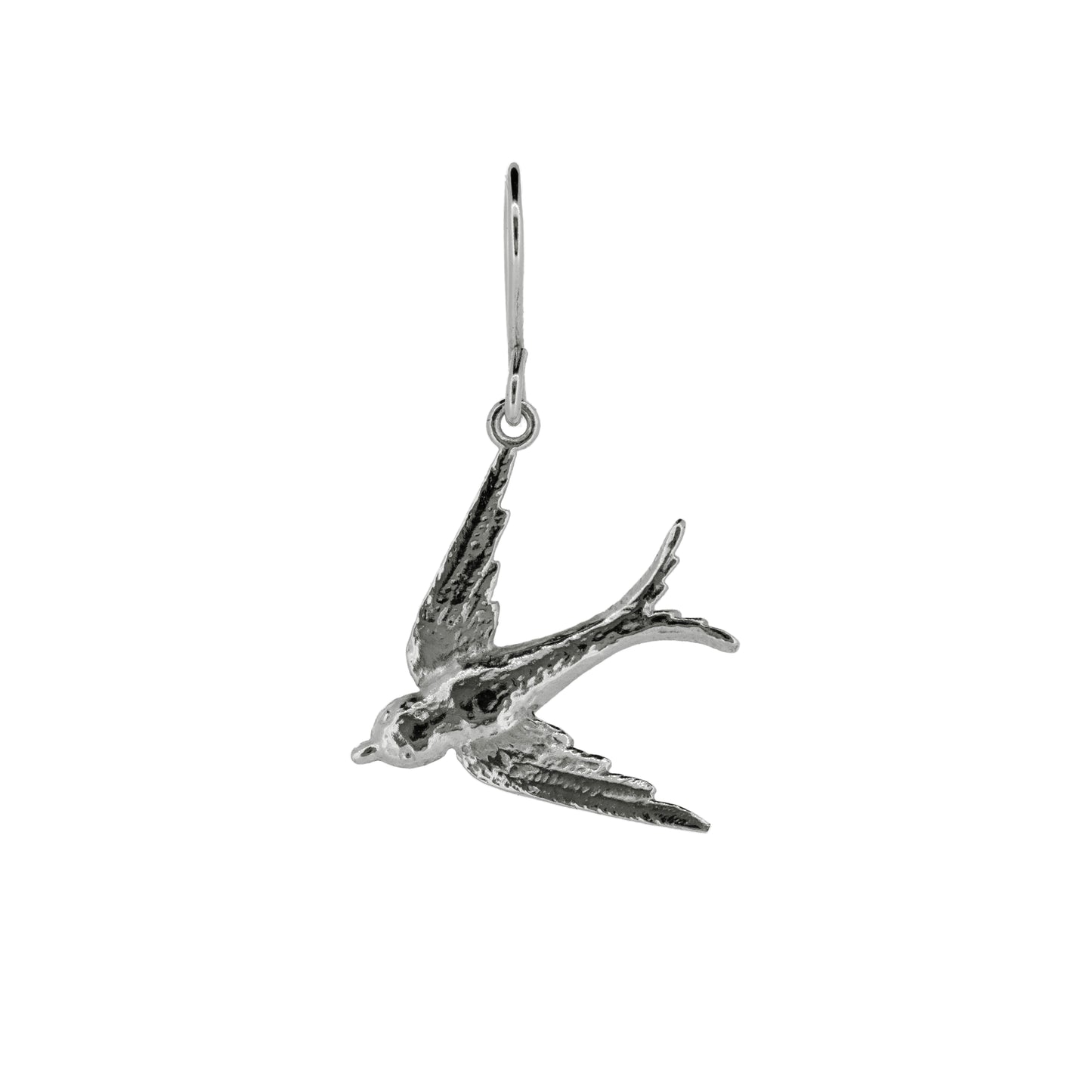 Swallow Large Drop Earrings - Sterling Silver