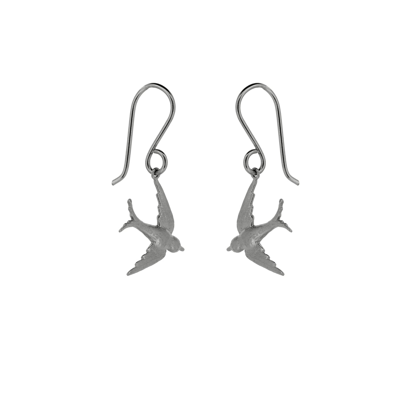 Swallow Small Drop Earrings - Sterling Silver
