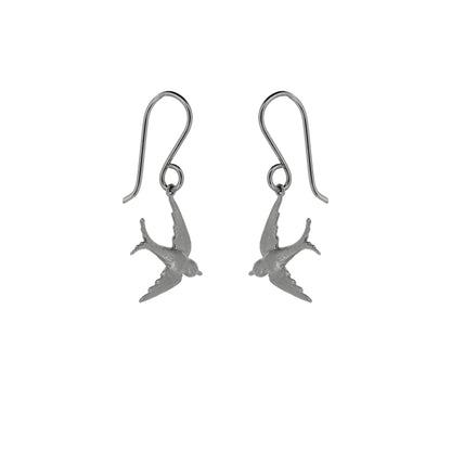 Swallow Small Drop Earrings - Sterling Silver