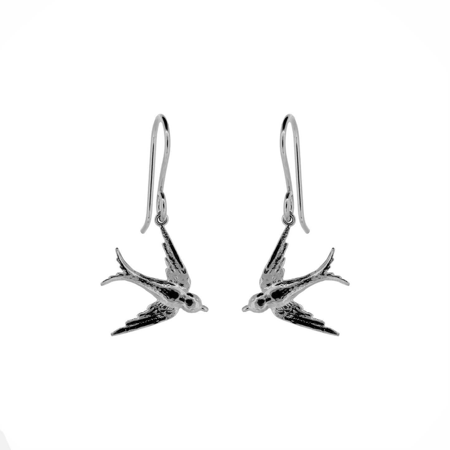 Swallow Small Drop Earrings - Sterling Silver