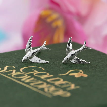 Swallow Small Stud Earrings - Sterling Silver