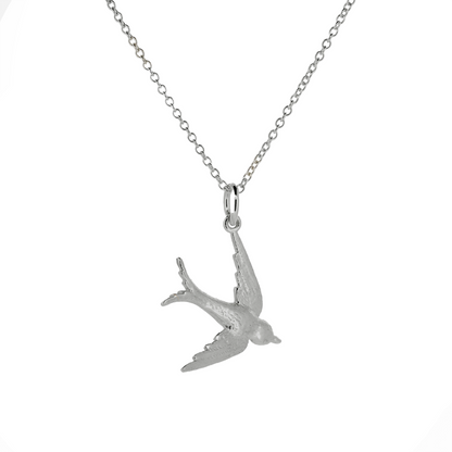 Swallow Large Necklace - Sterling Silver