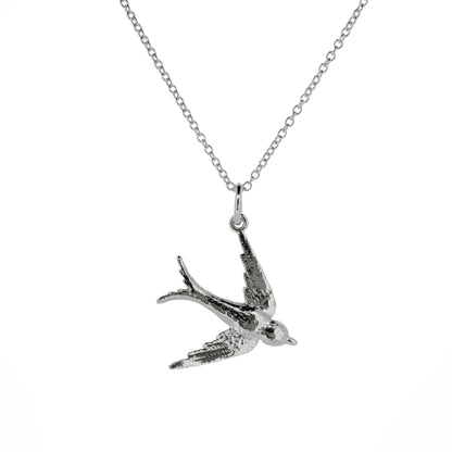 Swallow Large Necklace - Sterling Silver