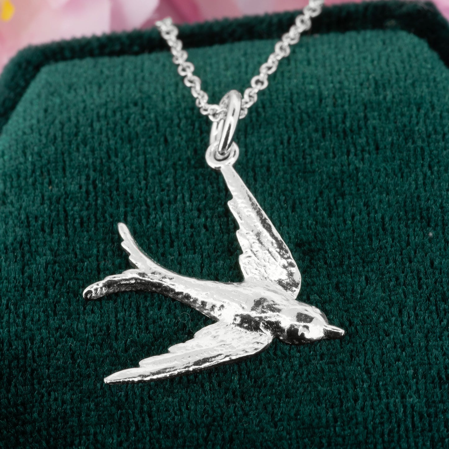 Swallow Large Necklace - Sterling Silver