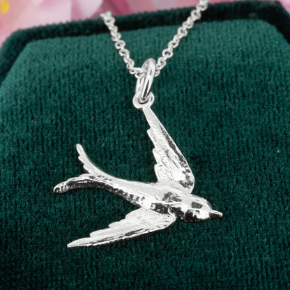 Swallow Large Necklace - Sterling Silver