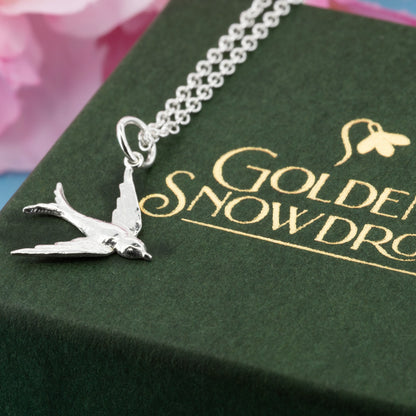 Swallow Small Necklace - Sterling Silver