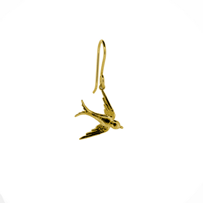 Swallow Small Drop Earrings - Yellow Gold Vermeil