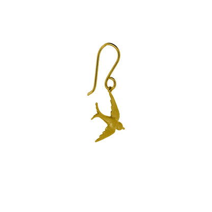 Swallow Small Drop Earrings - Yellow Gold Vermeil
